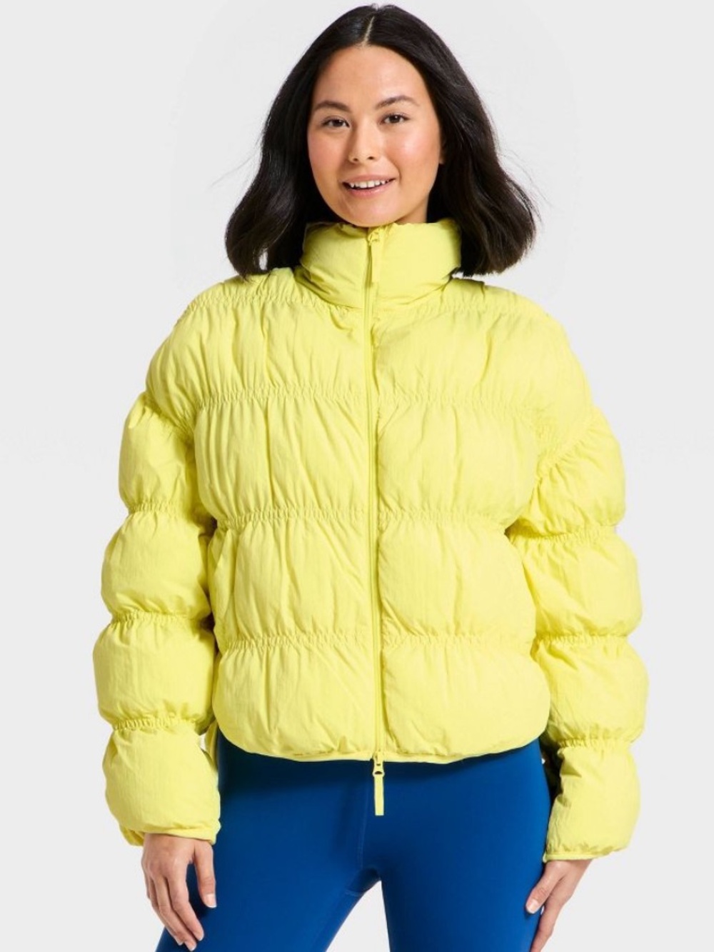 JoyLab Women’s Butter Yellow Quilted Puffer Jacket Sz Small NWT